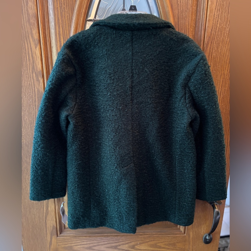 NWT Bernardo Women’s Notch Lapel Single Breasted Forest Green Coat Size Small - Picture 2 of 10